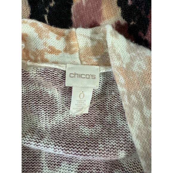 Chico’s Women’s Cardigan 0 Size  Small  Y2k 90's Style Long Burgundy Peach - Picture 3 of 8